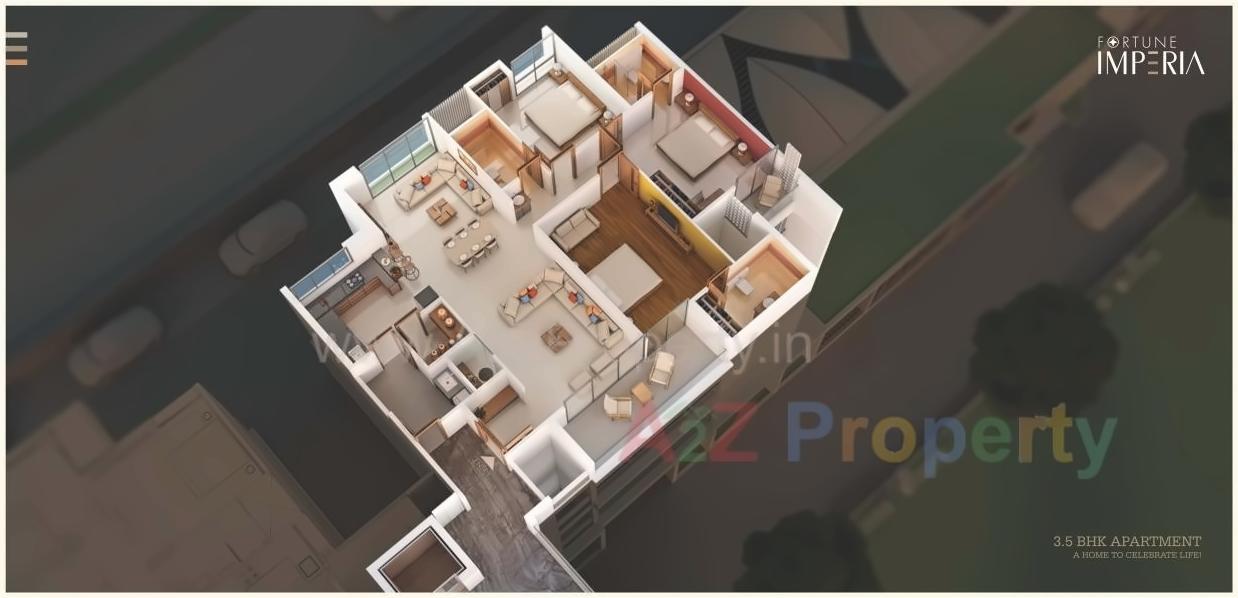 Layout of real estate project Fortune Imperia located at Bhayli, Vadodara, Gujarat