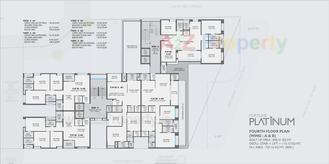 Layout of real estate project Fortune Platinum located at Vadodara, Vadodara, Gujarat