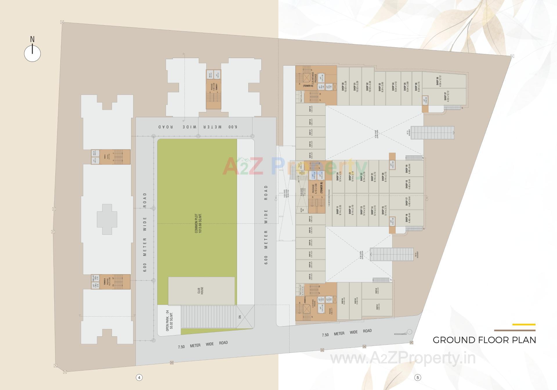 Layout of real estate project Fortune Prestige located at Manjalpur, Vadodara, Gujarat