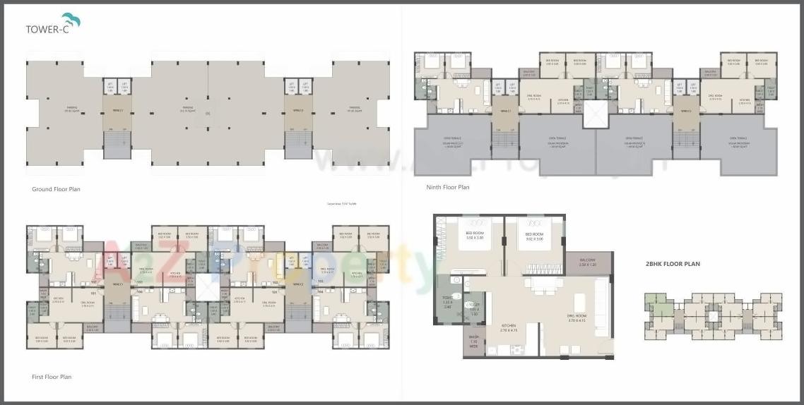 Layout of real estate project Fortune Skyline located at Kalali, Vadodara, Gujarat