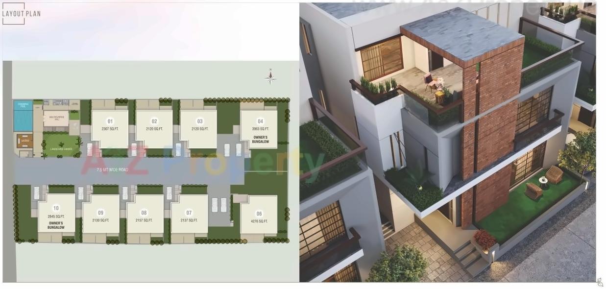 Layout of real estate project Fountainhead located at Mahapura, Vadodara, Gujarat