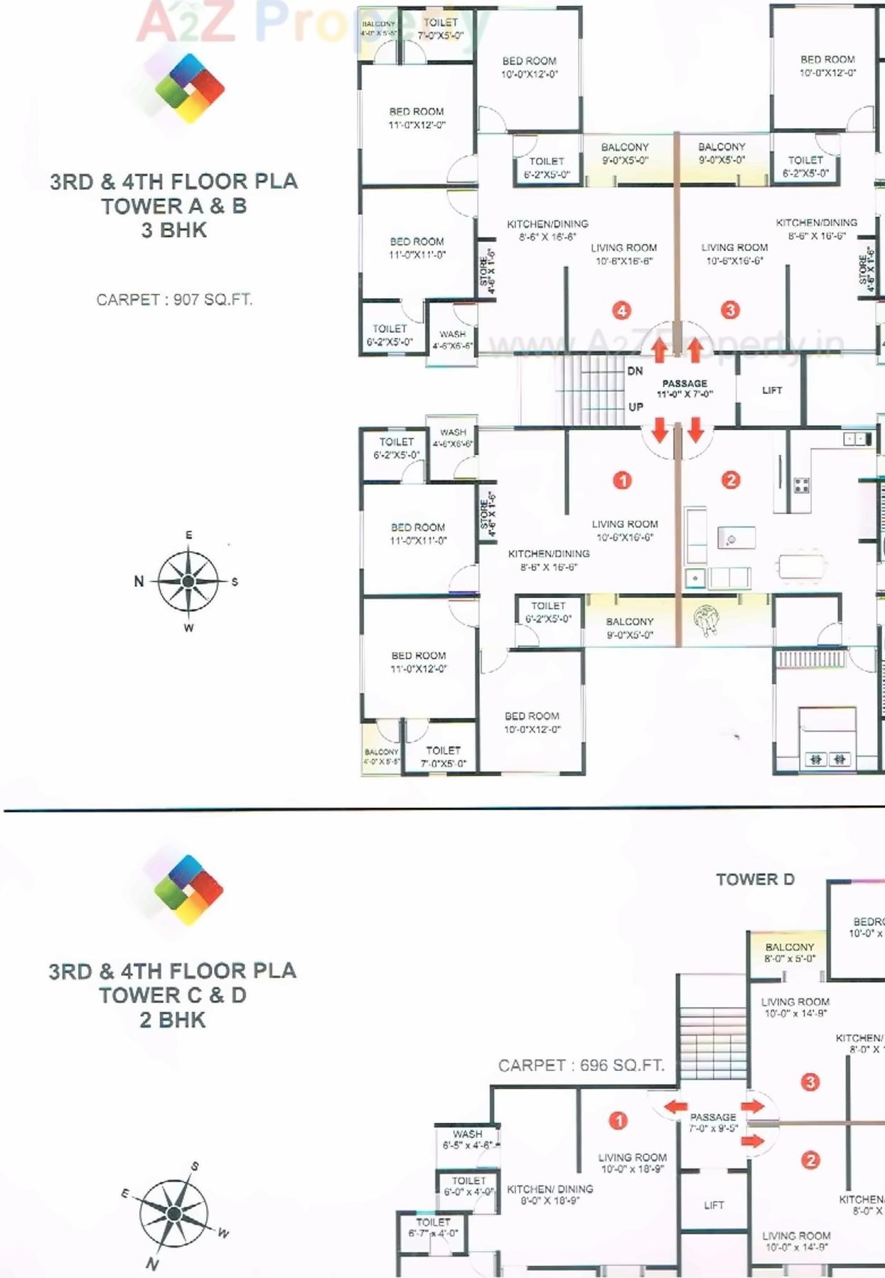 Layout of real estate project Four Square located at Vadsar, Vadodara, Gujarat