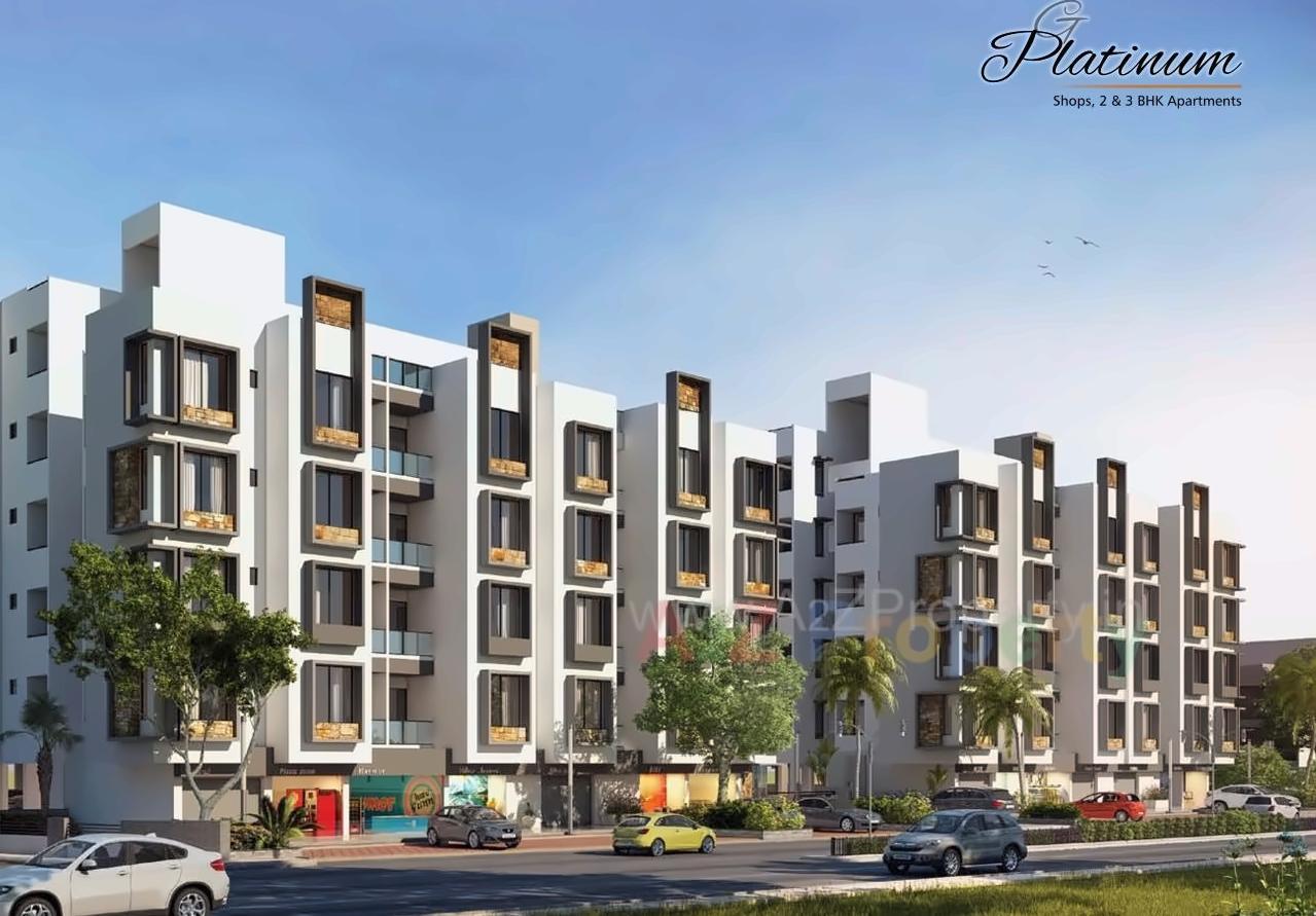 3D Elevation of real estate project G Platinum located at Bhayli, Vadodara, Gujarat