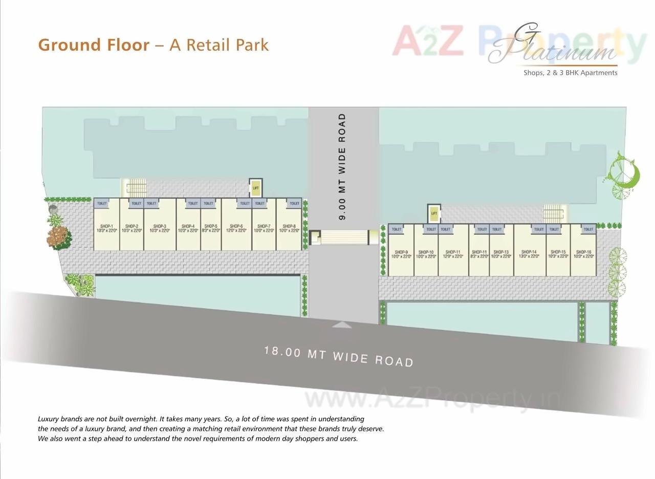Layout of real estate project G Platinum located at Bhayli, Vadodara, Gujarat
