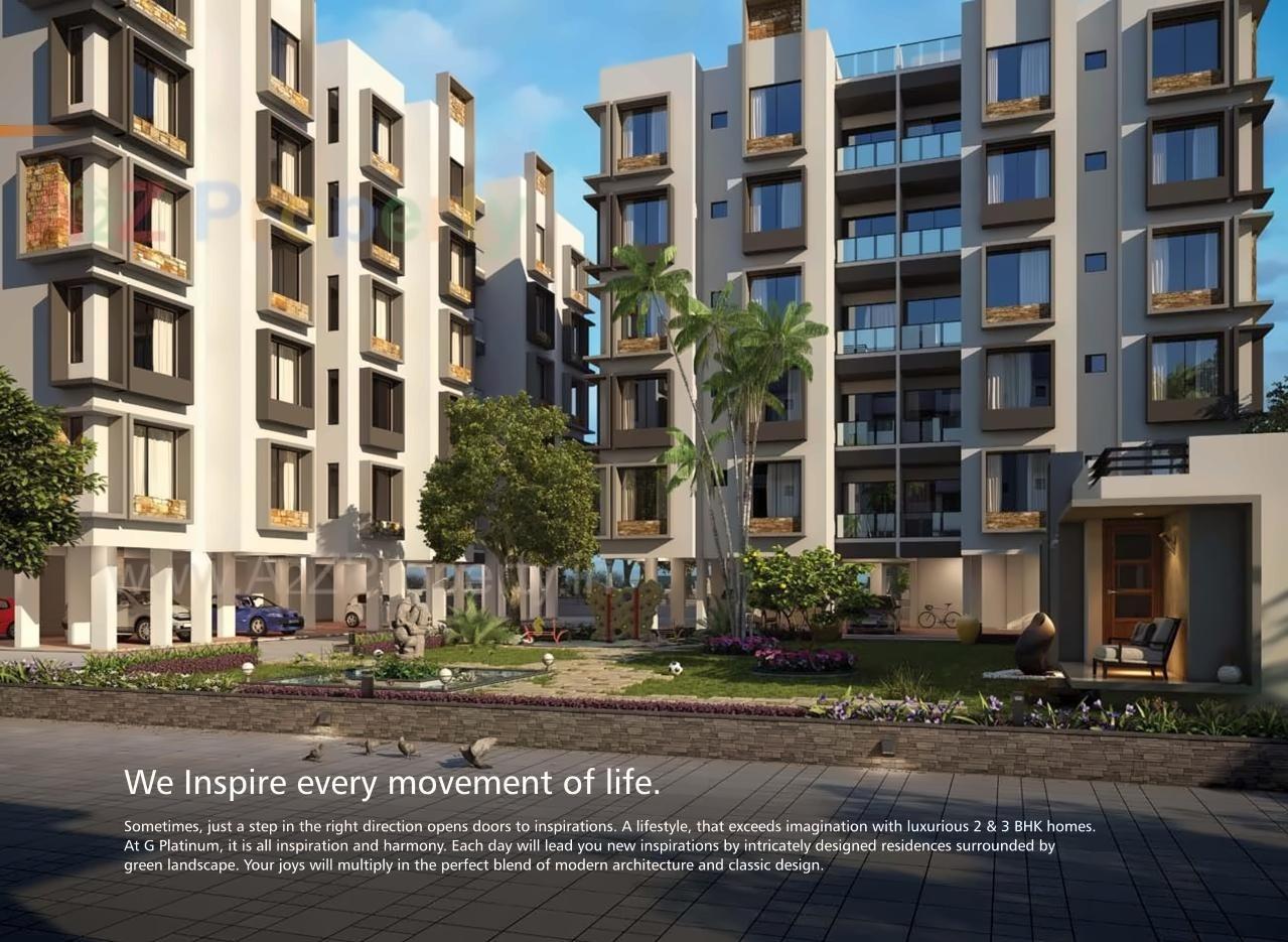 3D Elevation of real estate project G Platinum located at Bhayli, Vadodara, Gujarat