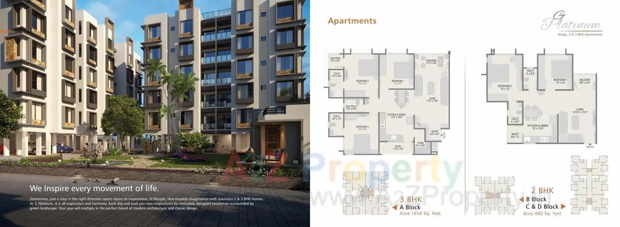 Layout of real estate project G Platinum located at Bhayli, Vadodara, Gujarat