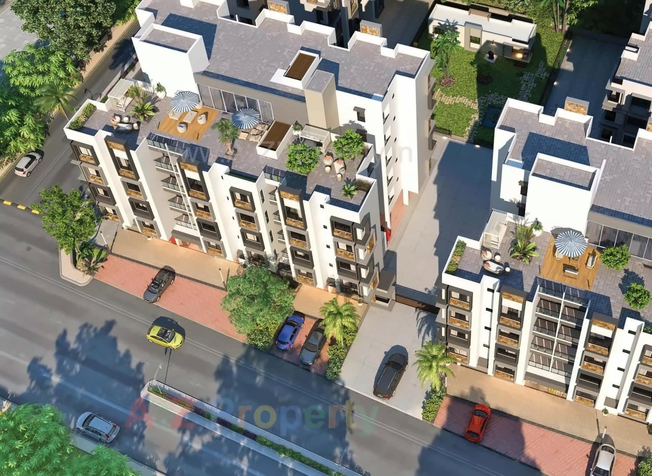 3D Elevation of real estate project G Platinum located at Bhayli, Vadodara, Gujarat