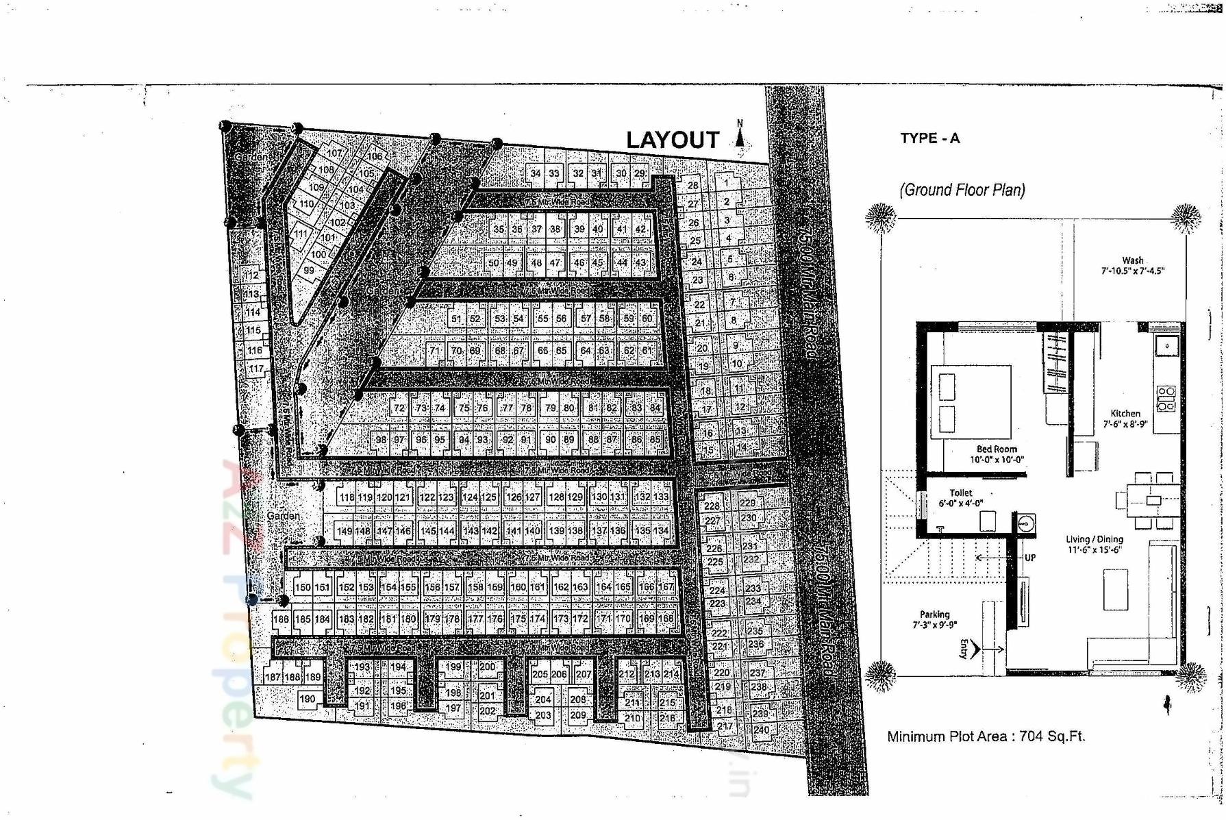 Layout of real estate project Gaj Ganesh located at Hanumanpura, Vadodara, Gujarat
