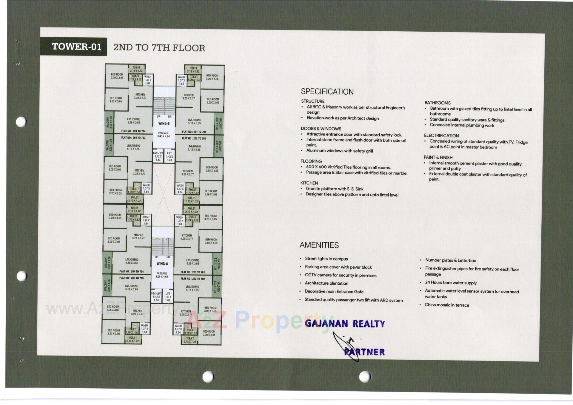 Layout of real estate project Gajanan Exotica located at Tarsali, Vadodara, Gujarat
