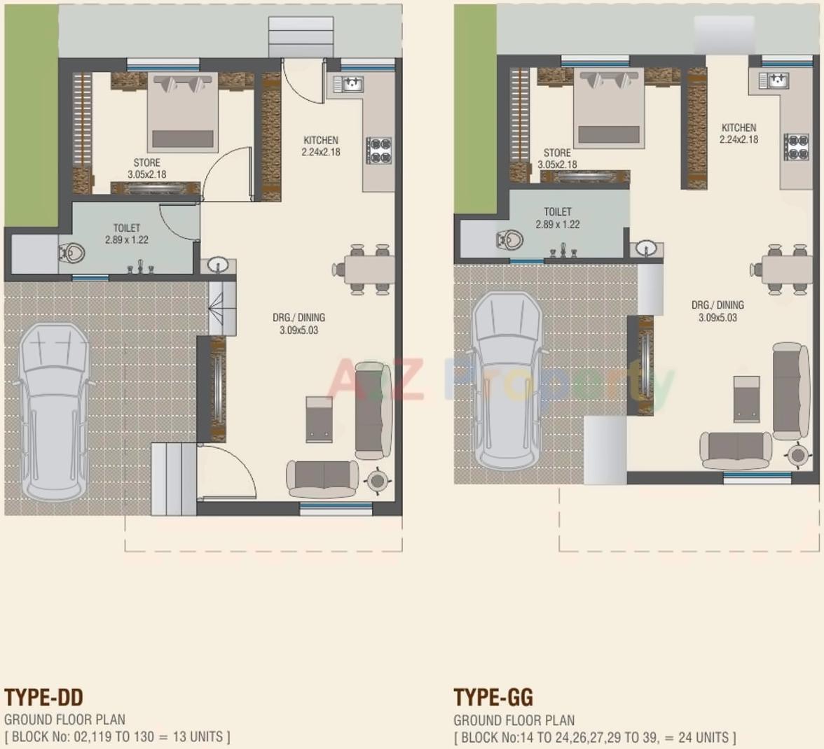 Layout of real estate project Gajanan Upvan located at Chikhodra, Vadodara, Gujarat
