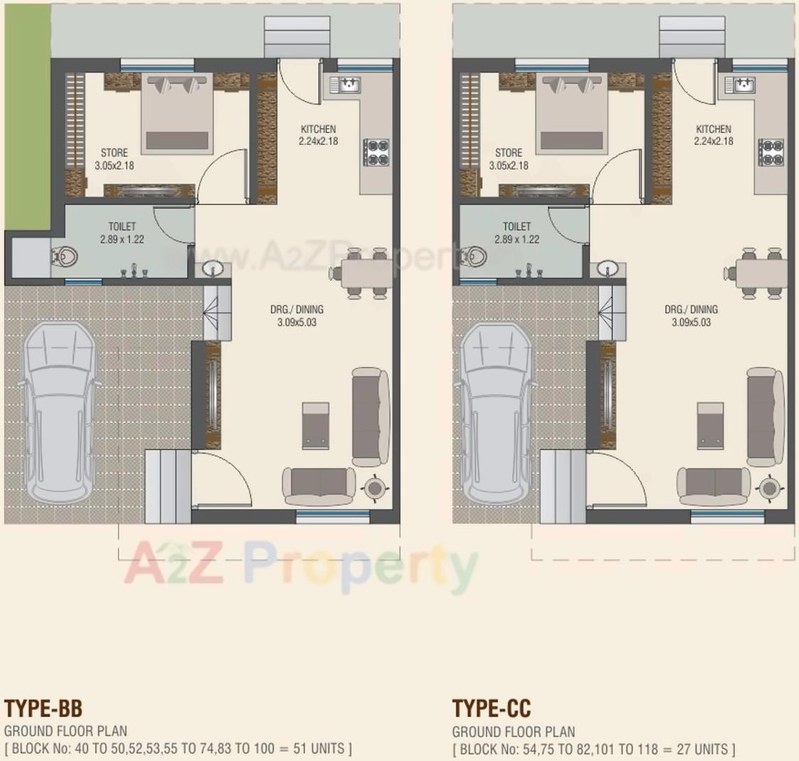 Layout of real estate project Gajanan Upvan located at Chikhodra, Vadodara, Gujarat
