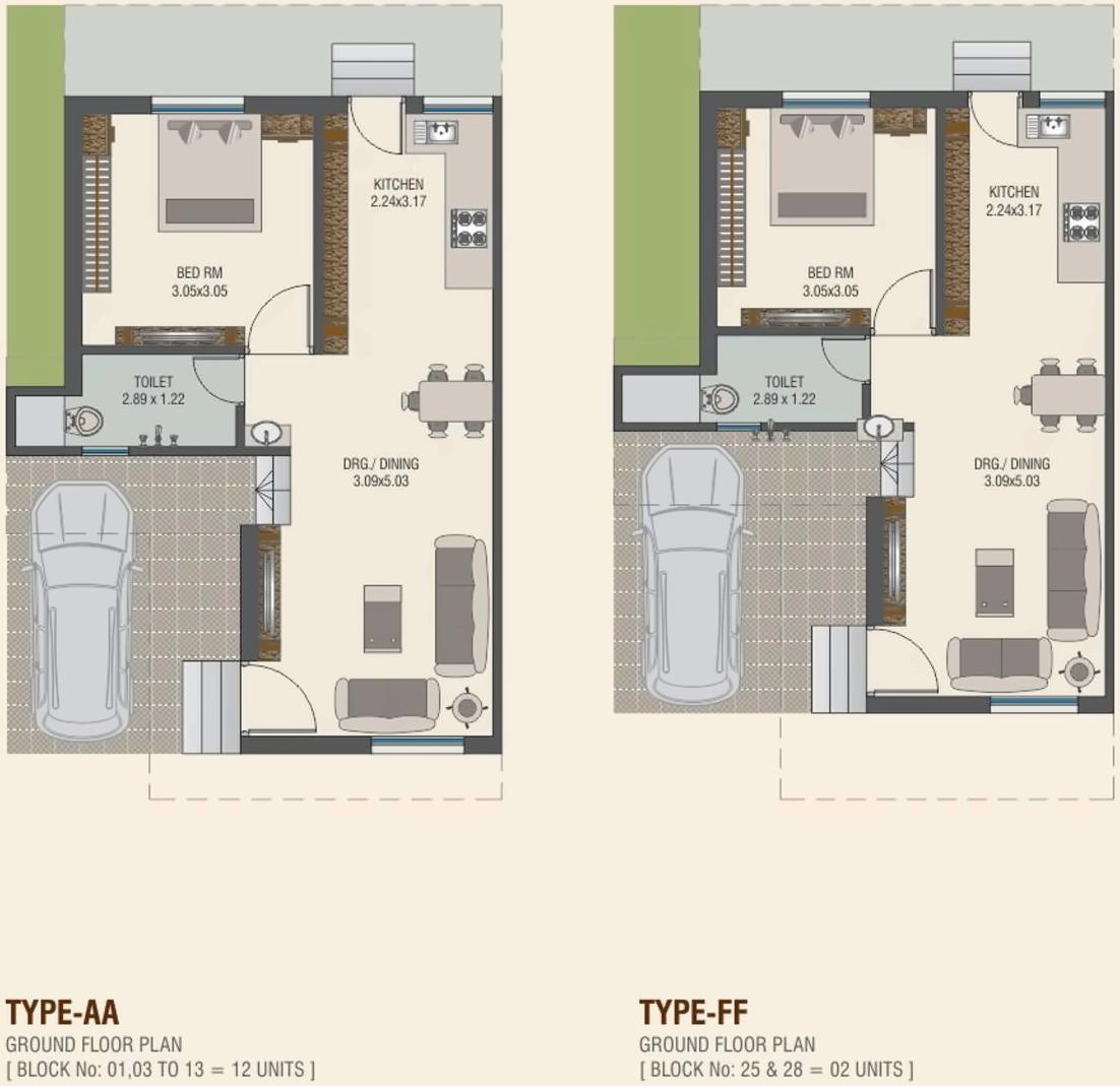 Layout of real estate project Gajanan Upvan located at Chikhodra, Vadodara, Gujarat