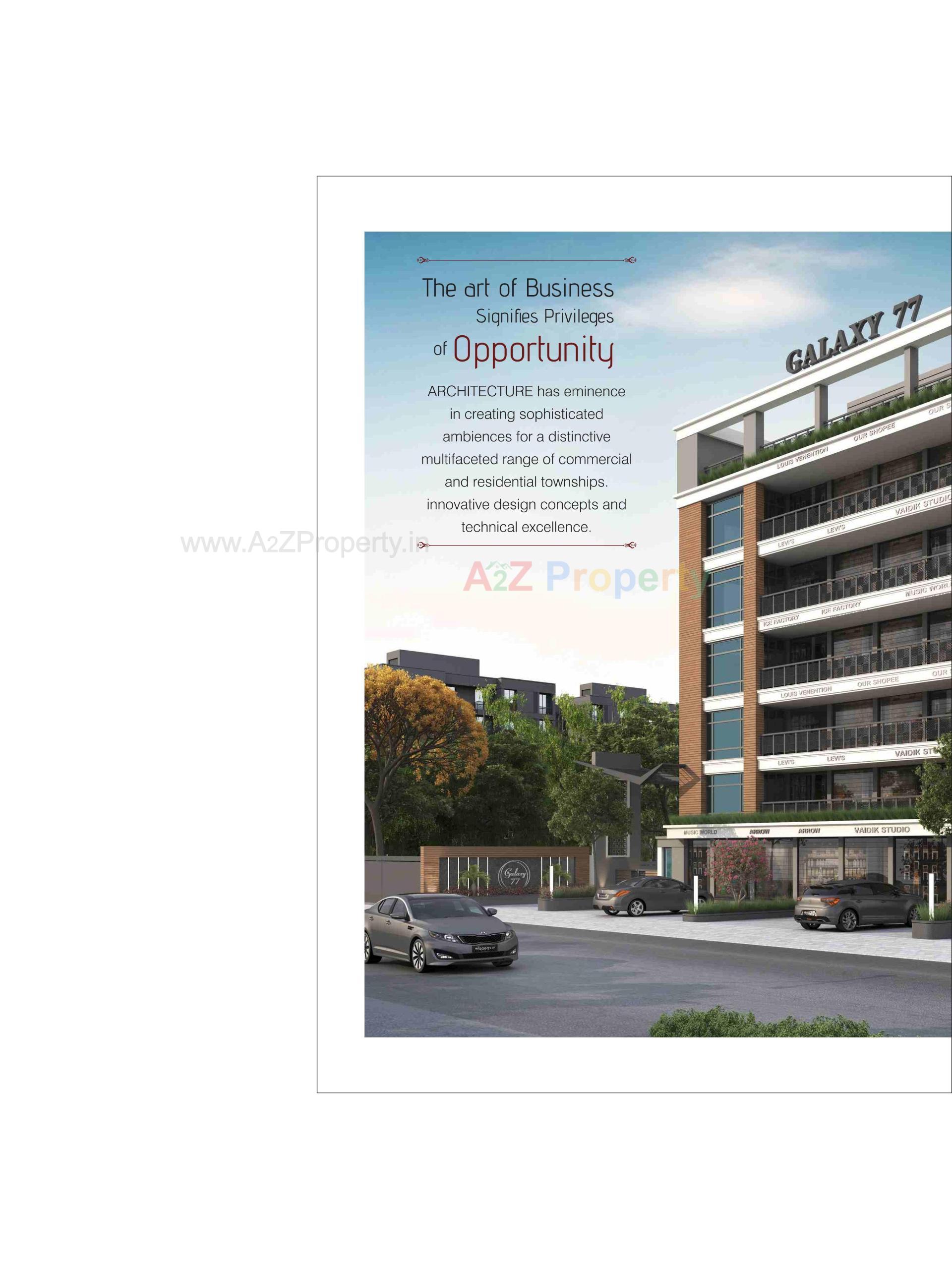 3D Elevation of real estate project Galaxy located at Vadodara, Vadodara, Gujarat