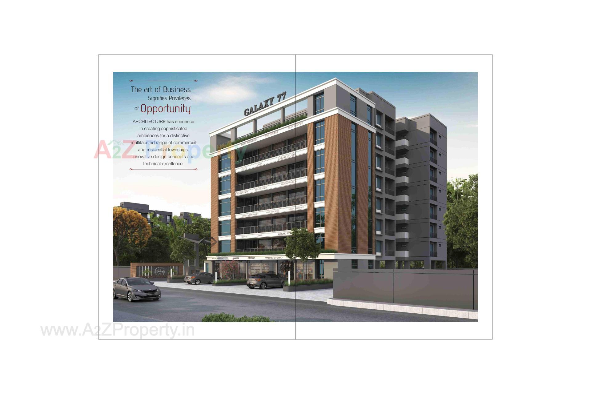 3D Elevation of real estate project Galaxy located at Vadodara, Vadodara, Gujarat