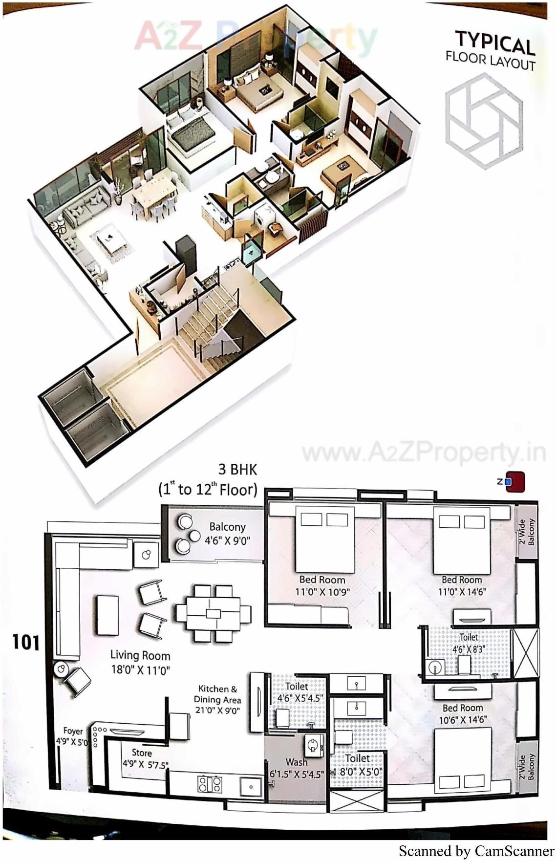 Layout of real estate project Galaxy Heights located at Chhani, Vadodara, Gujarat