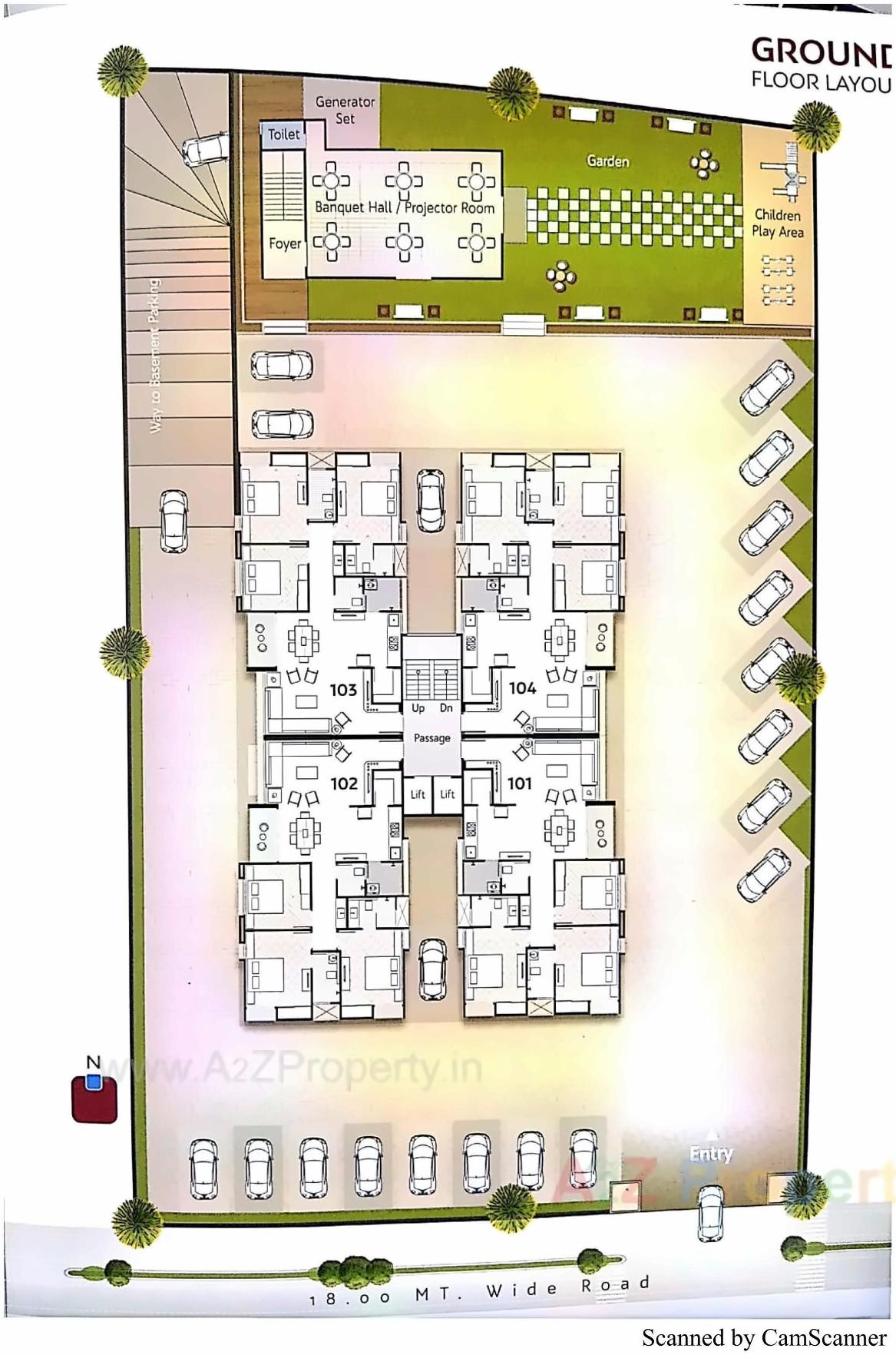 Layout of real estate project Galaxy Heights located at Chhani, Vadodara, Gujarat