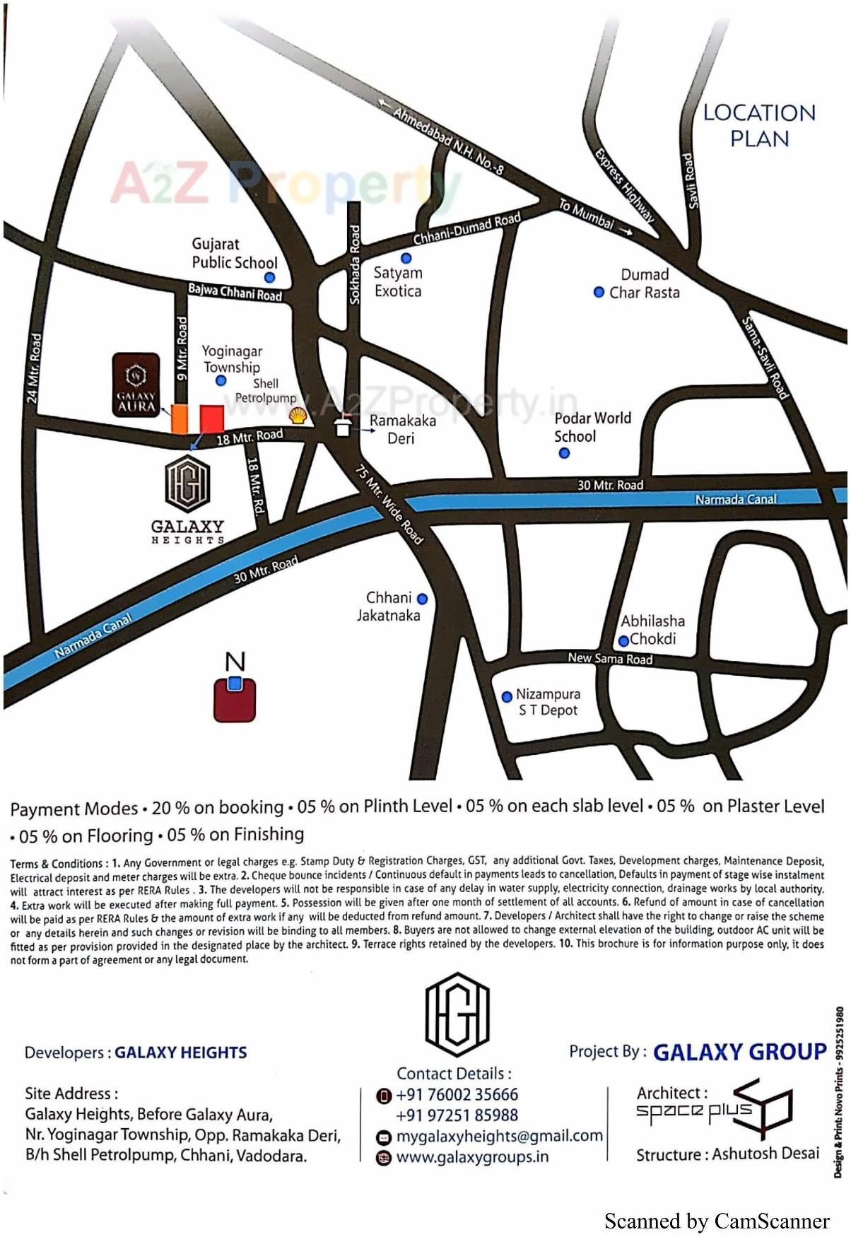  of real estate project Galaxy Heights located at Chhani, Vadodara, Gujarat