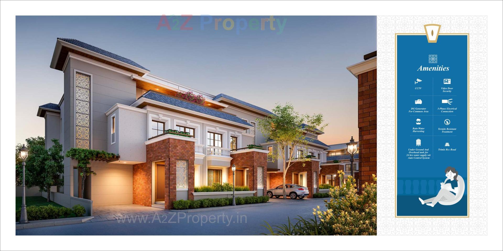 3D Elevation of real estate project Galaxy Villas located at Chhani, Vadodara, Gujarat