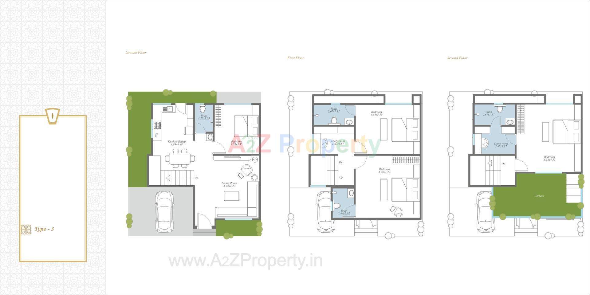 Layout of real estate project Galaxy Villas located at Chhani, Vadodara, Gujarat
