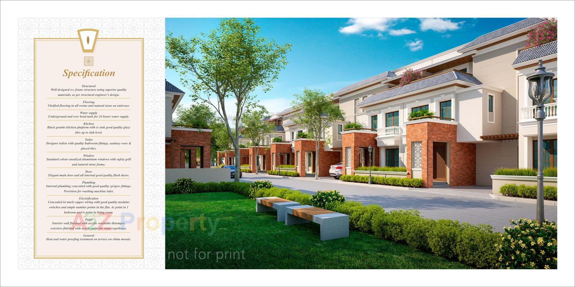 3D Elevation of real estate project Galaxy Villas located at Chhani, Vadodara, Gujarat