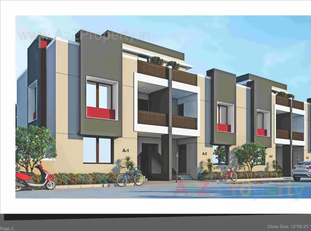 3D Elevation of real estate project Ganga Parvati Duplex located at Gotri, Vadodara, Gujarat