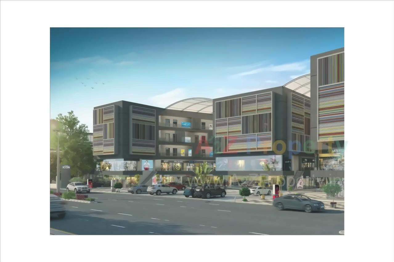 3D Elevation of real estate project Gangotri Icon located at Vasna, Vadodara, Gujarat