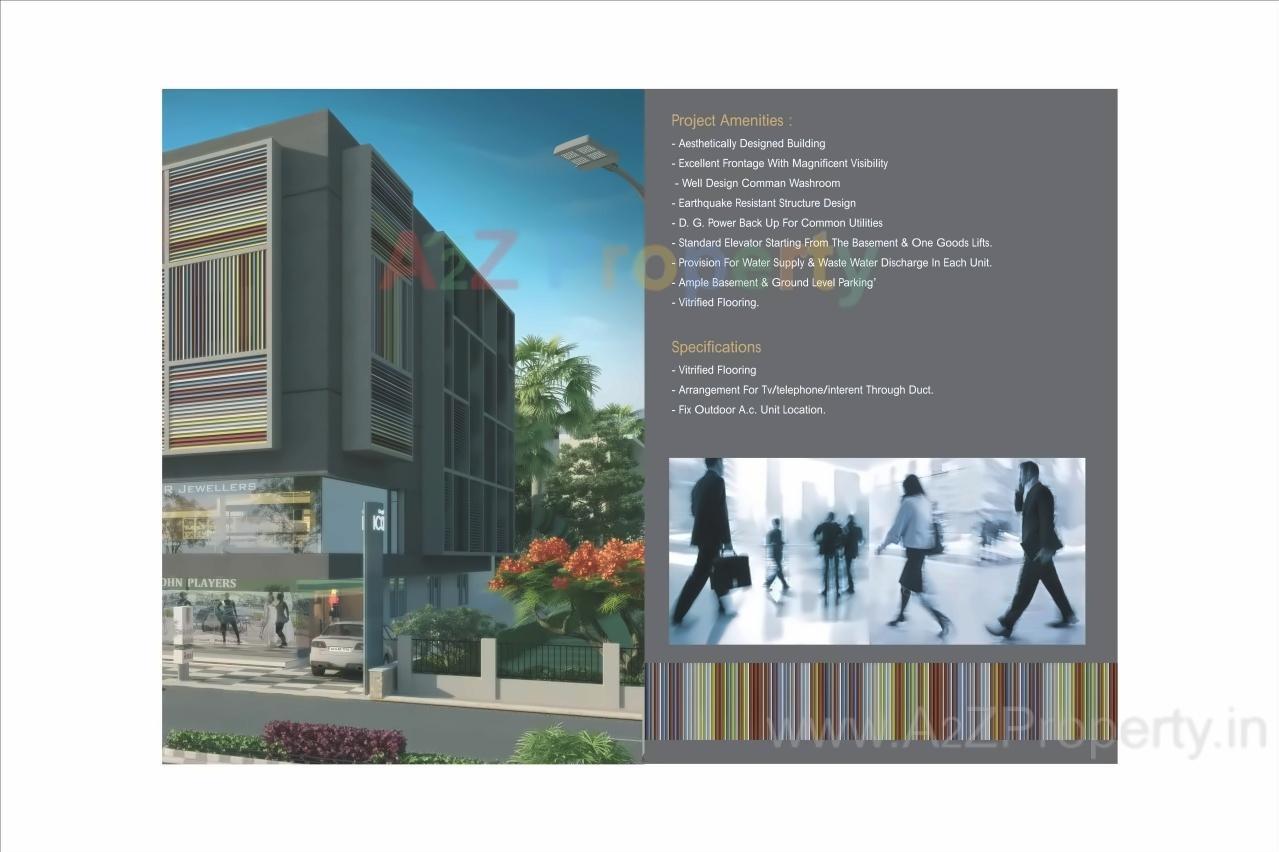 3D Elevation of real estate project Gangotri Icon located at Vasna, Vadodara, Gujarat