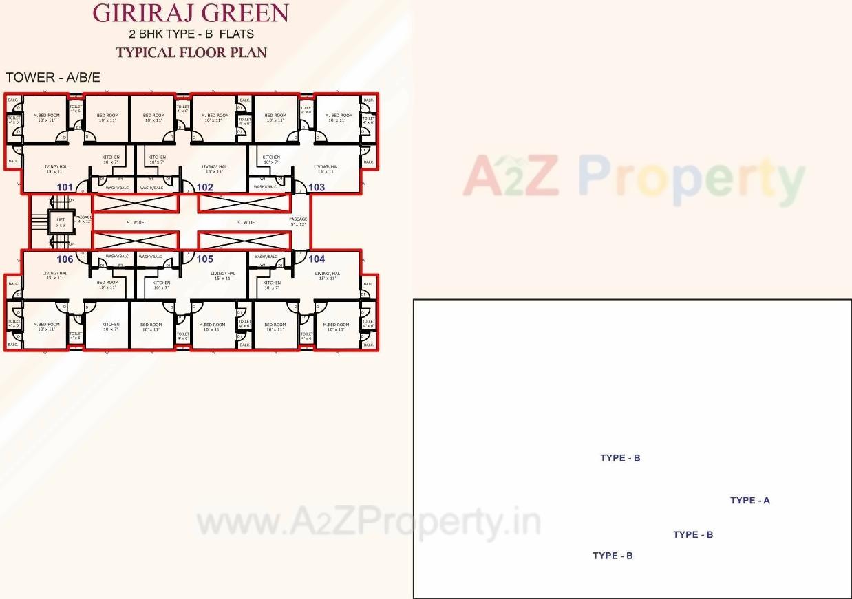 Layout of real estate project Giriraj Green located at Bajwa, Vadodara, Gujarat
