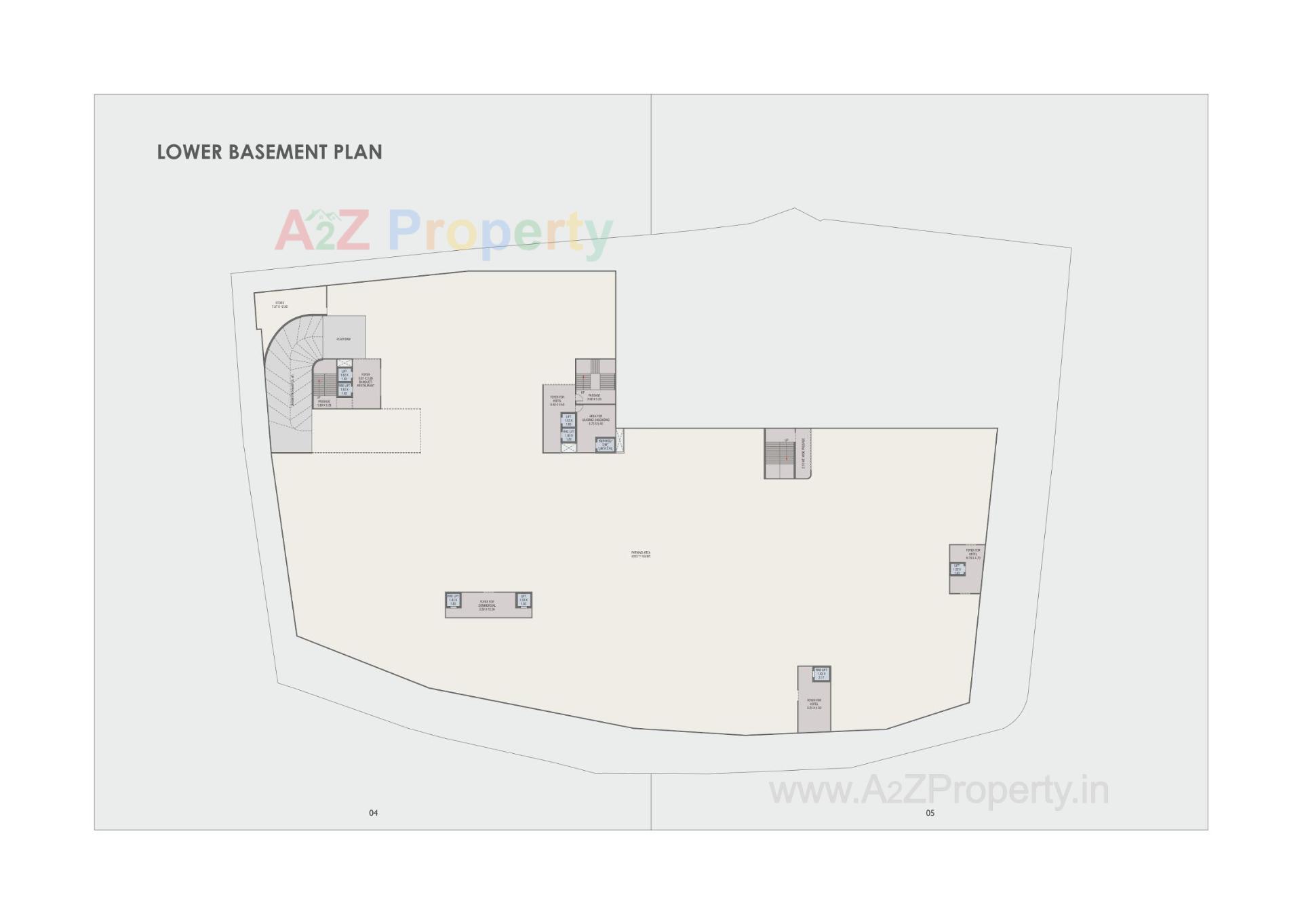 Layout of real estate project Gj Central located at Kasba, Vadodara, Gujarat