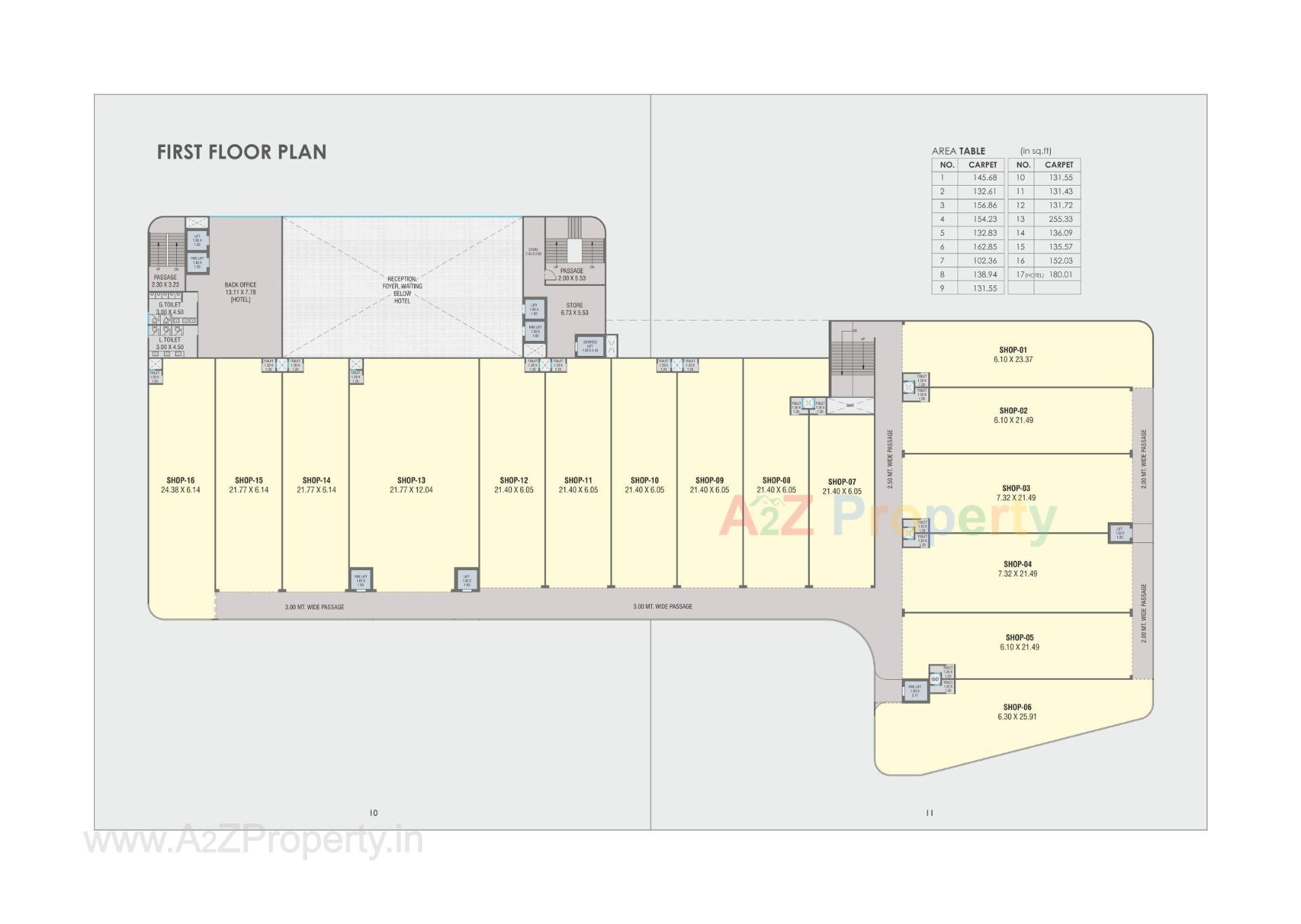 Layout of real estate project Gj Central located at Kasba, Vadodara, Gujarat