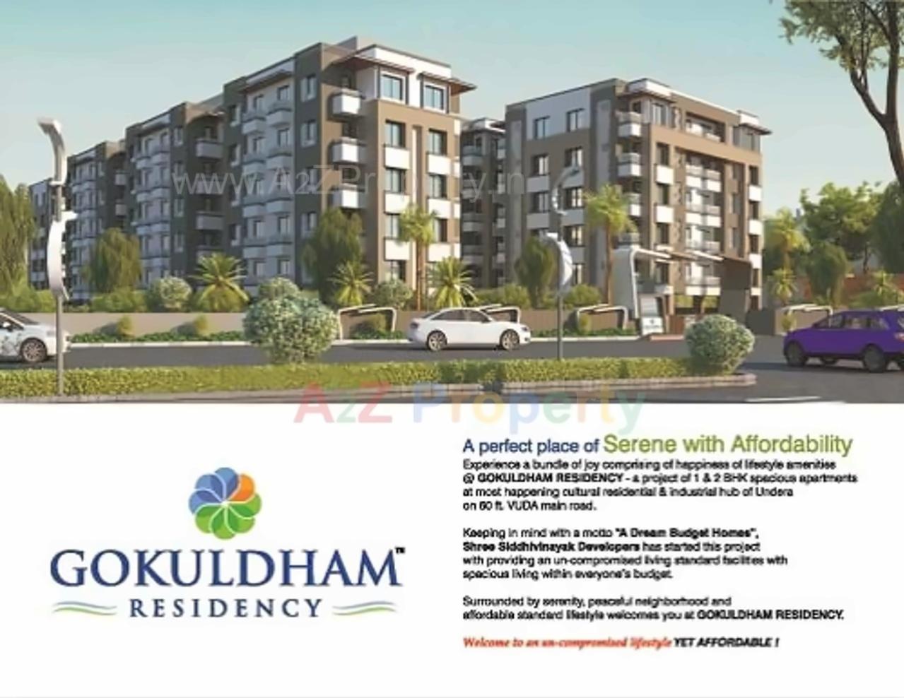 3D Elevation of real estate project Gokuldham Residency located at Undera, Vadodara, Gujarat