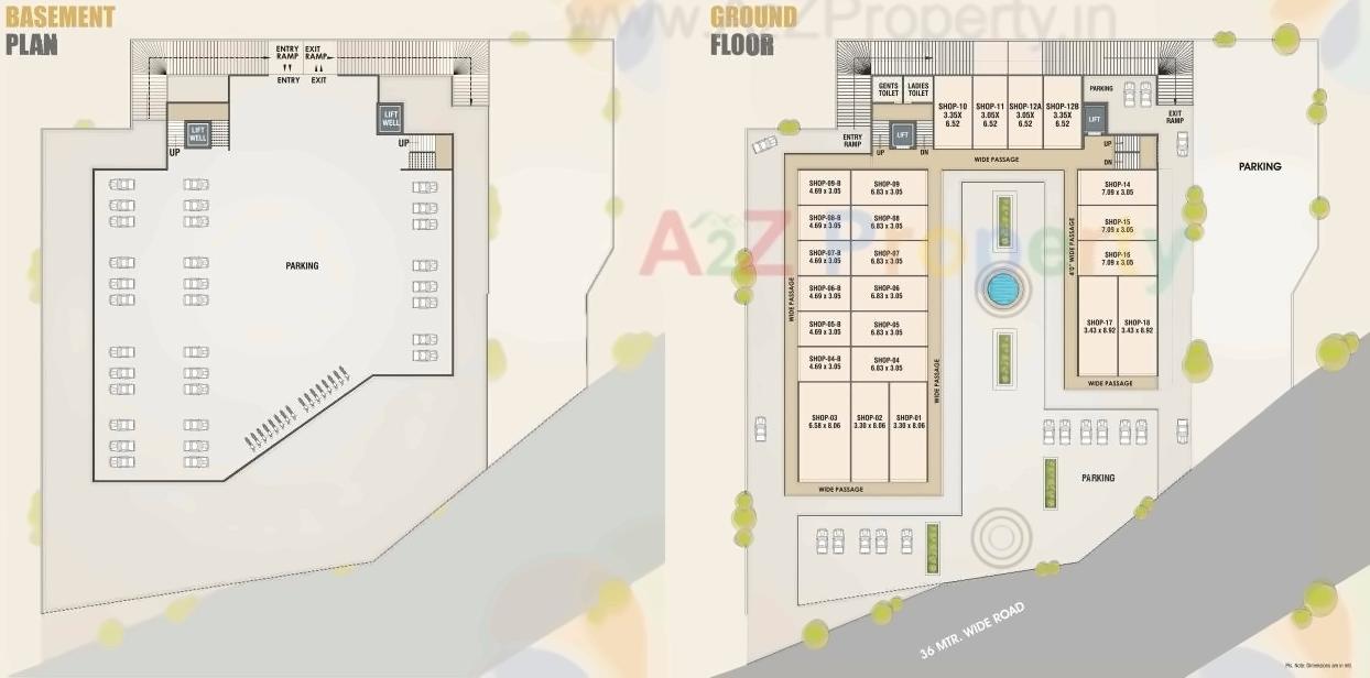 Layout of real estate project Gokuldham Signature located at Koyali, Vadodara, Gujarat