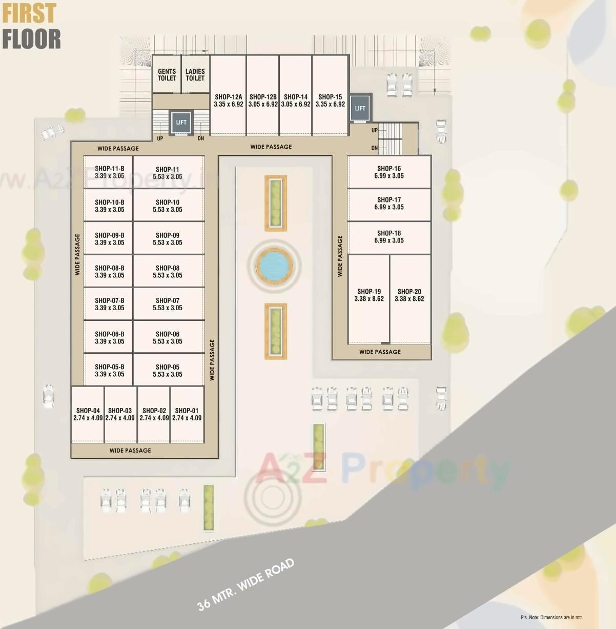 Layout of real estate project Gokuldham Signature located at Koyali, Vadodara, Gujarat