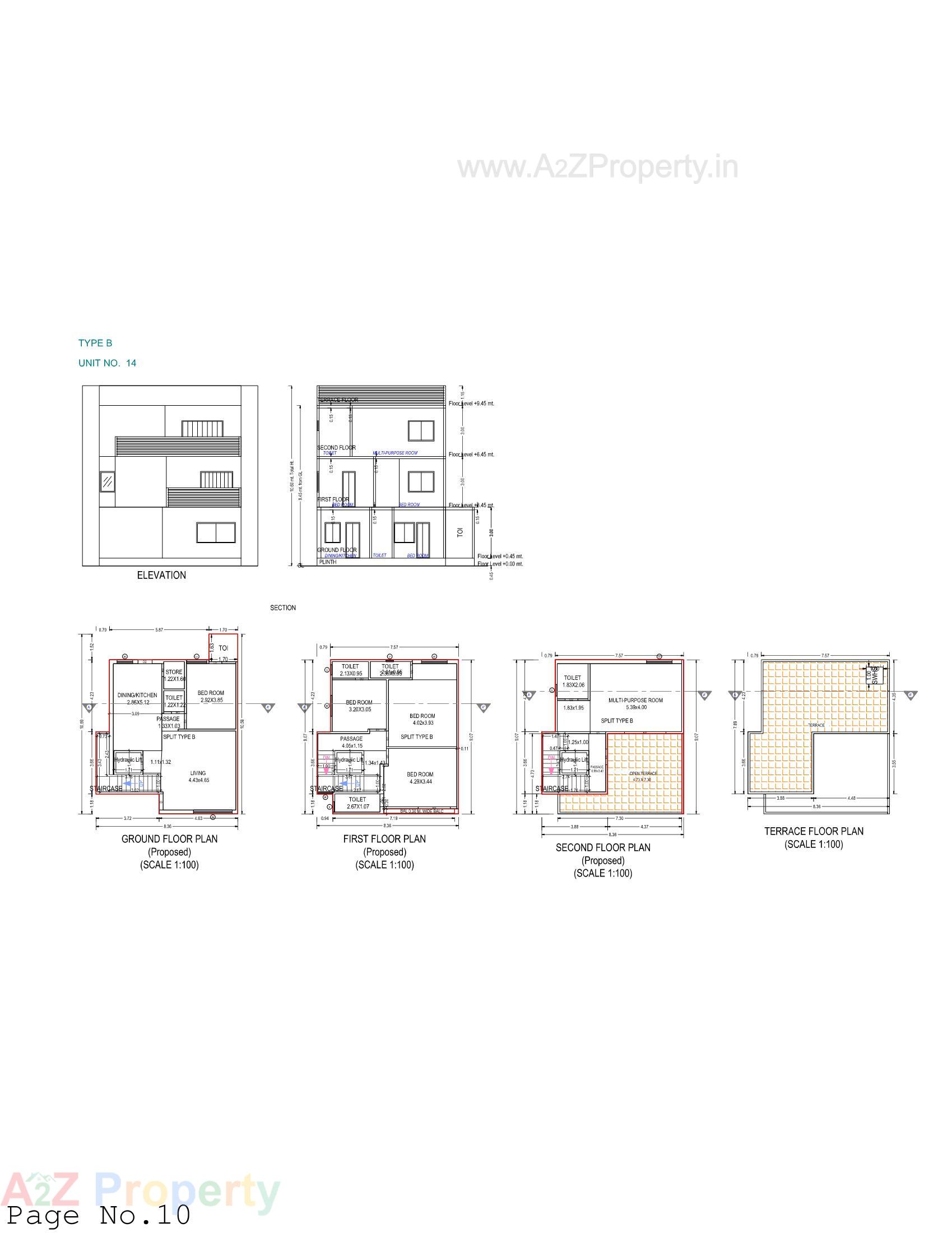 Layout of real estate project Gokulesh Greens located at Atladara, Vadodara, Gujarat