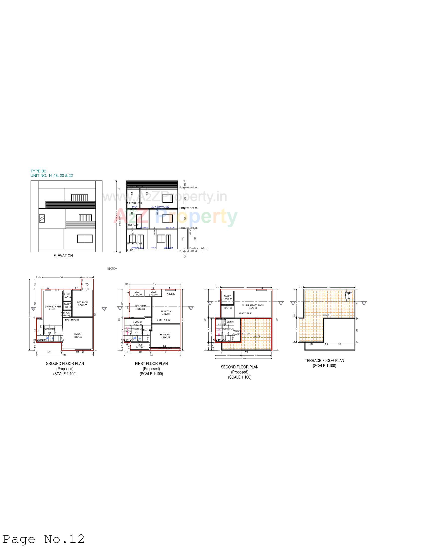 Layout of real estate project Gokulesh Greens located at Atladara, Vadodara, Gujarat
