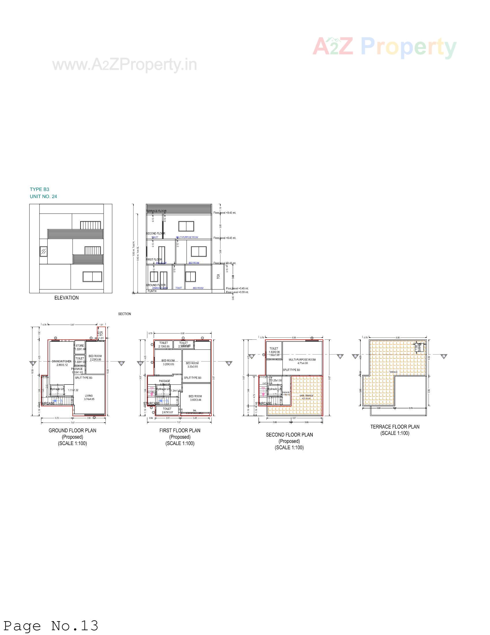 Layout of real estate project Gokulesh Greens located at Atladara, Vadodara, Gujarat