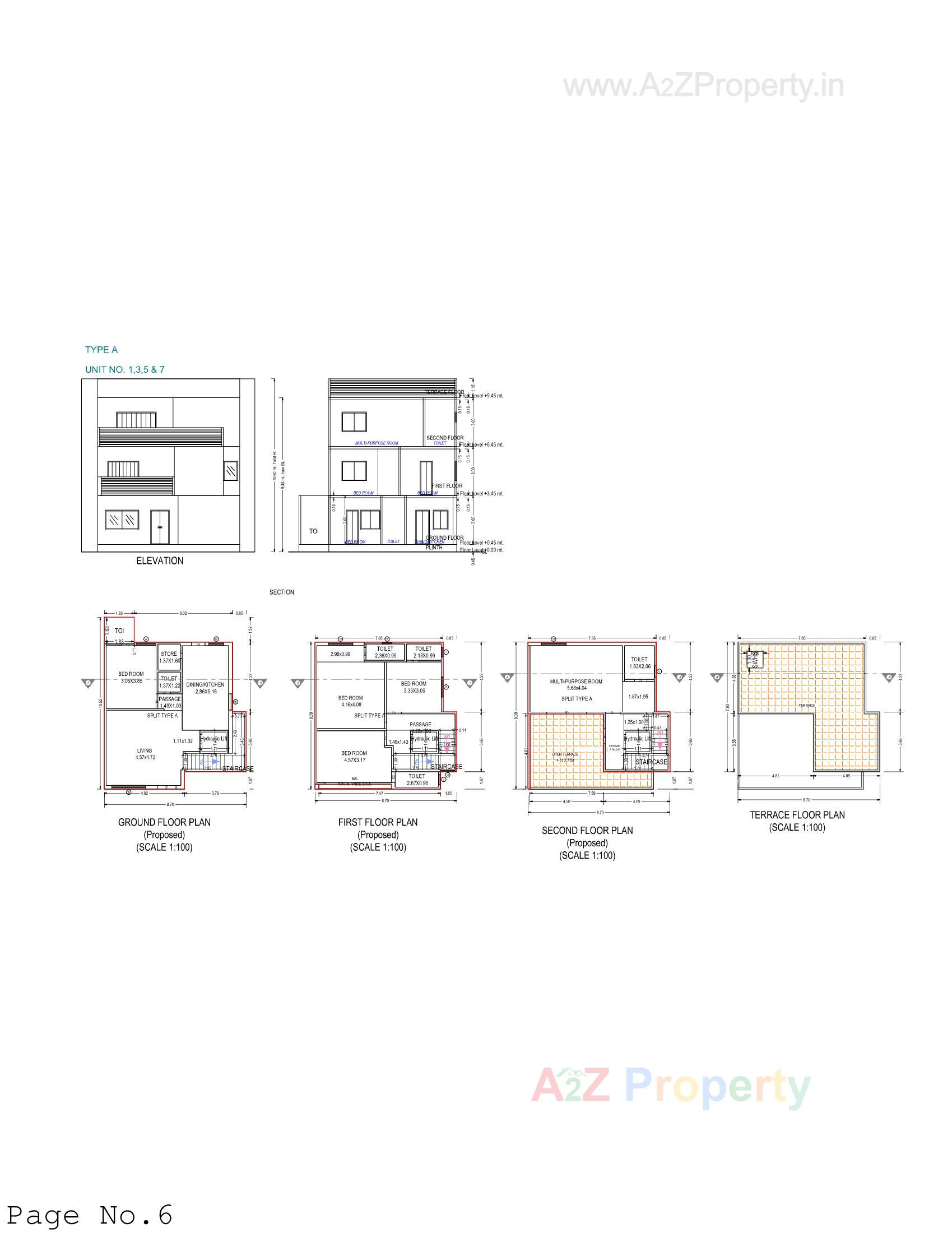 Layout of real estate project Gokulesh Greens located at Atladara, Vadodara, Gujarat