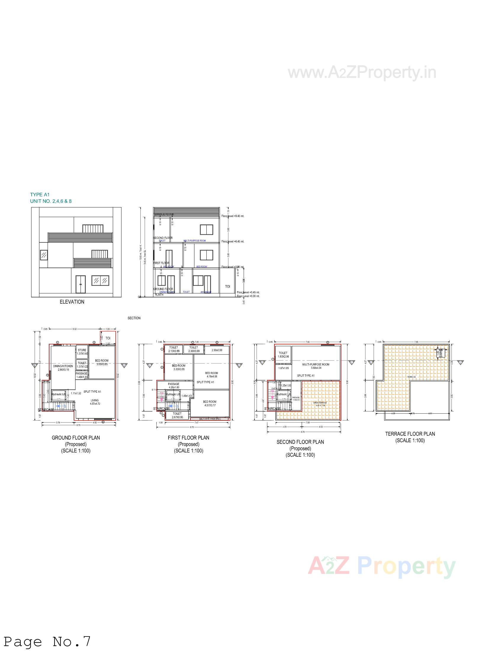 Layout of real estate project Gokulesh Greens located at Atladara, Vadodara, Gujarat
