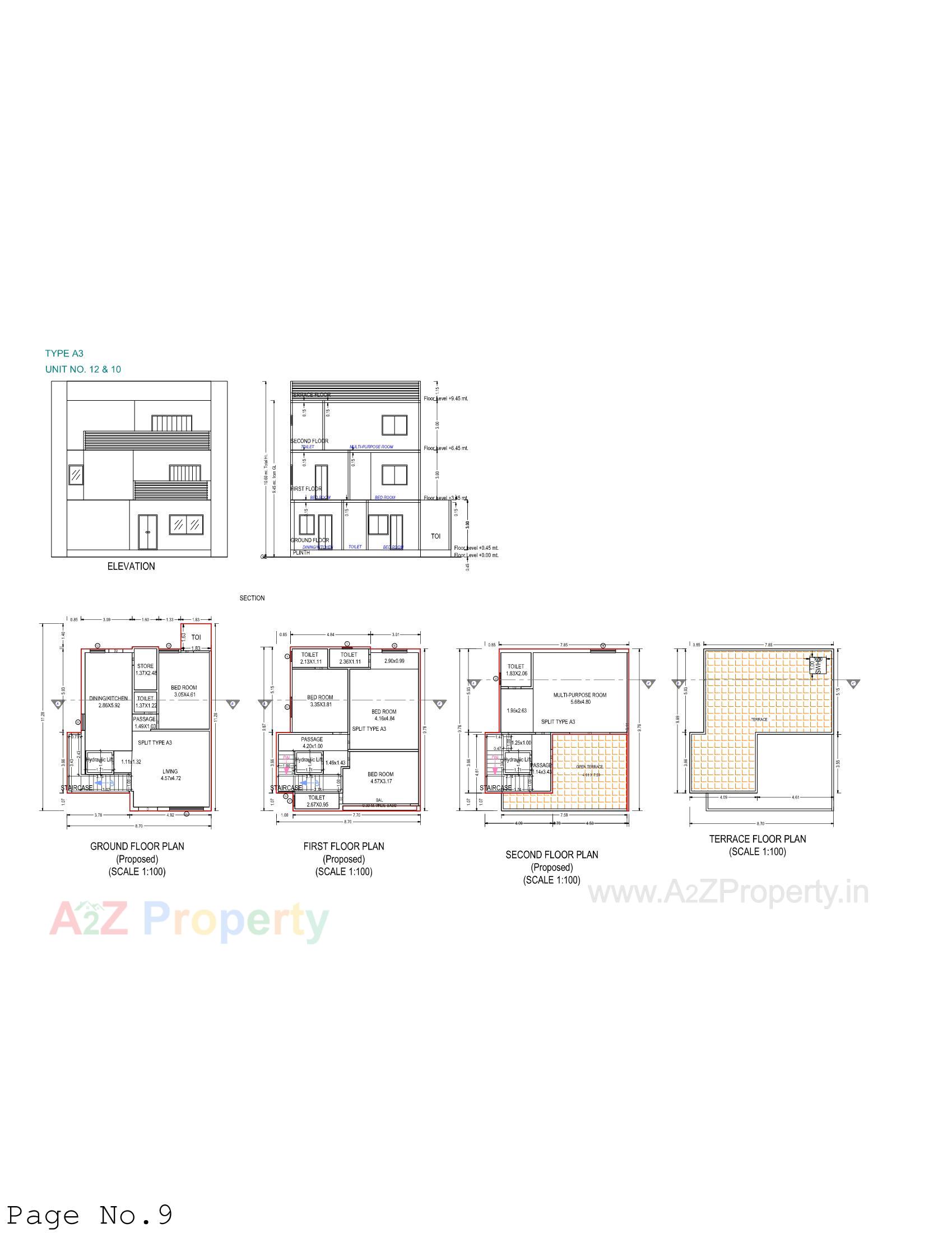 Layout of real estate project Gokulesh Greens located at Atladara, Vadodara, Gujarat