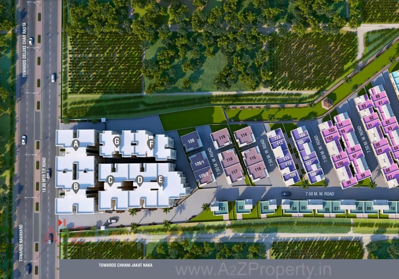 3D Elevation of real estate project Gold Point located at Gorva, Vadodara, Gujarat