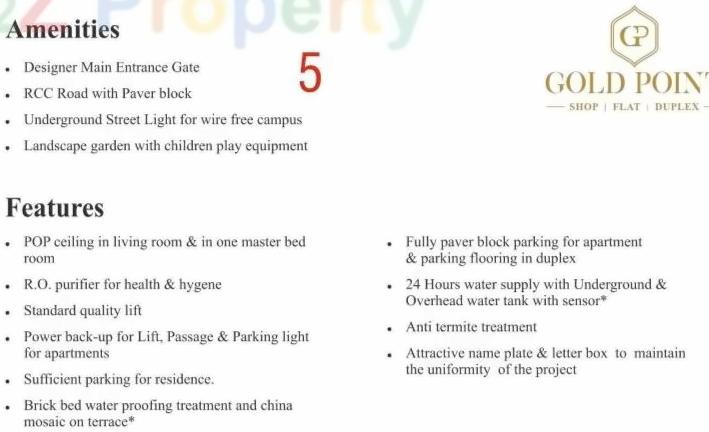 Amenities of Gold Point