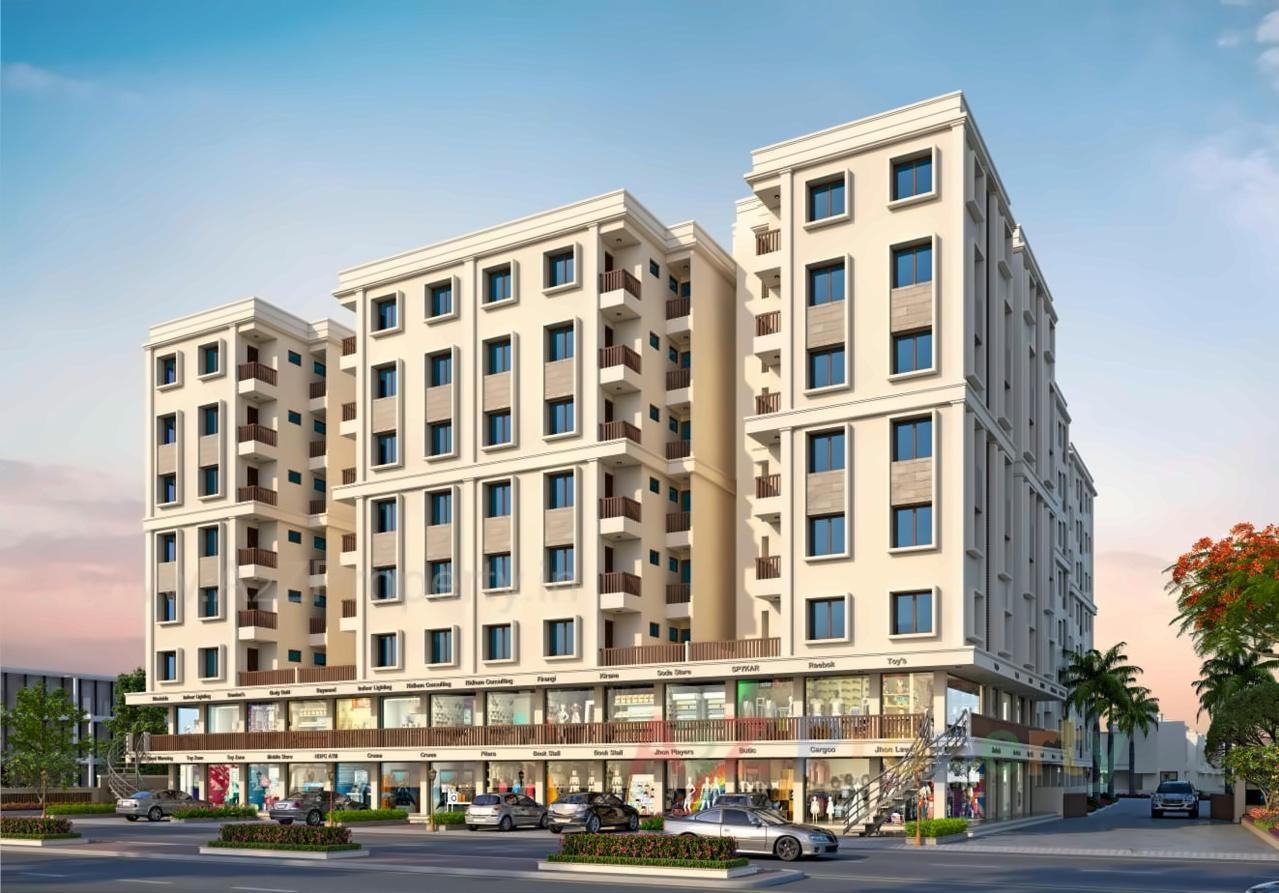 3D Elevation of real estate project Gold Point located at Gorva, Vadodara, Gujarat