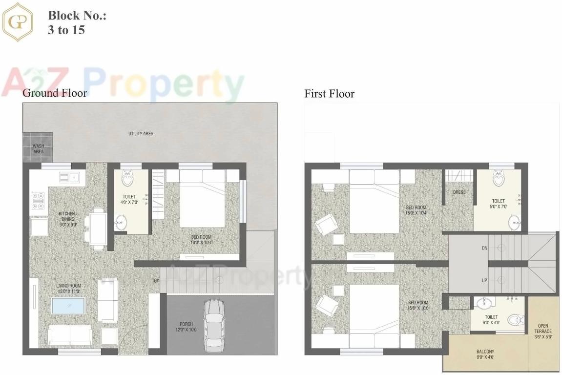 Layout of real estate project Gold Point located at Gorva, Vadodara, Gujarat