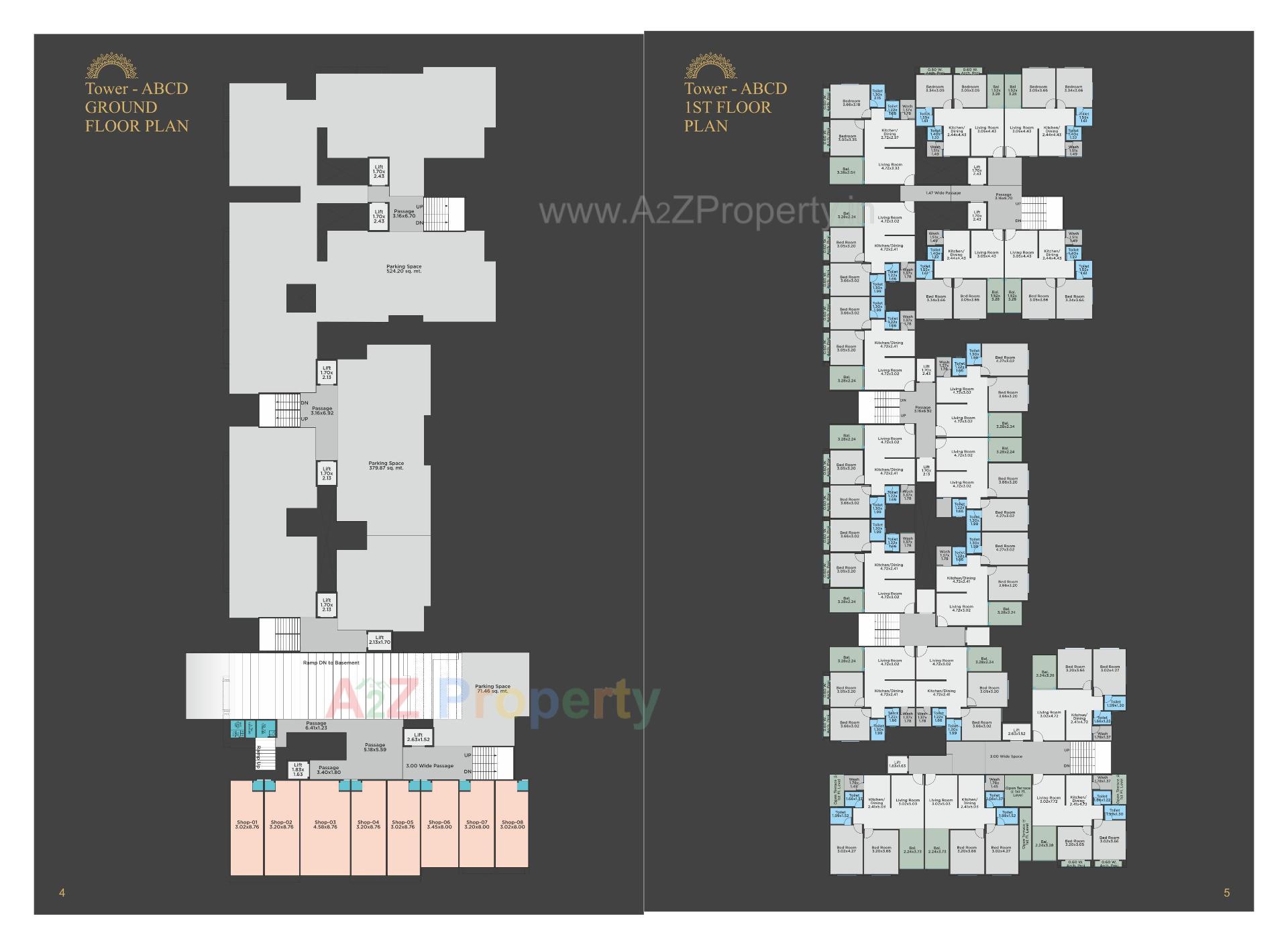 Layout of real estate project Golden Icon located at Bhayli, Vadodara, Gujarat