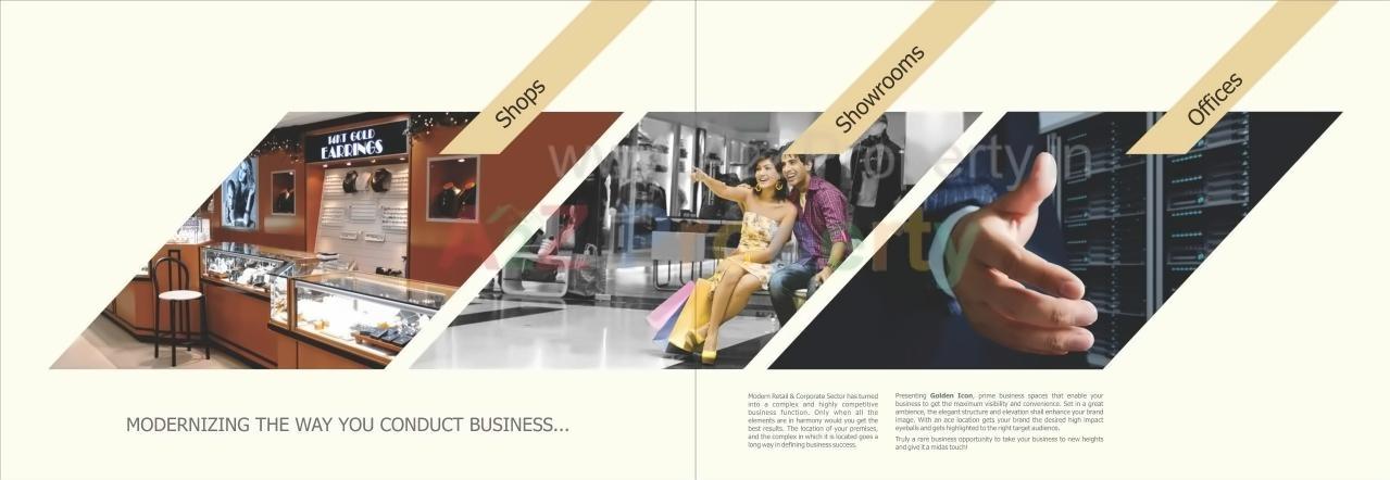 3D Elevation of real estate project Golden Icon located at Jetalpur, Vadodara, Gujarat