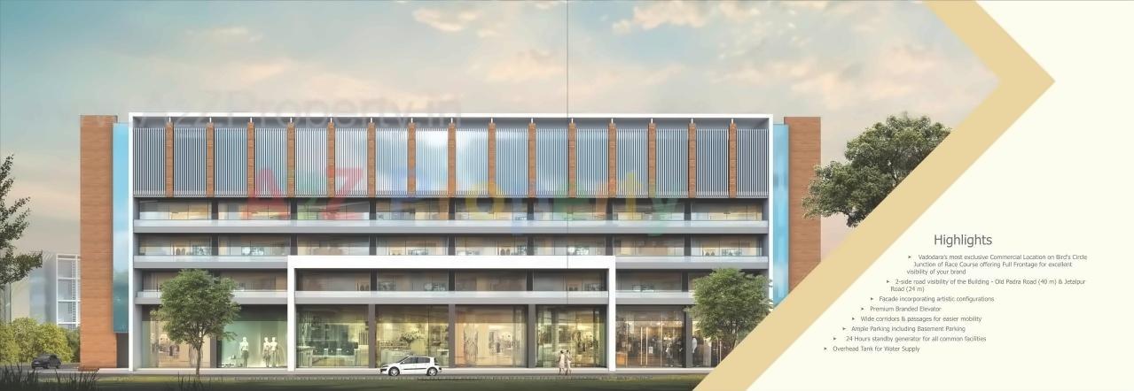 3D Elevation of real estate project Golden Icon located at Jetalpur, Vadodara, Gujarat