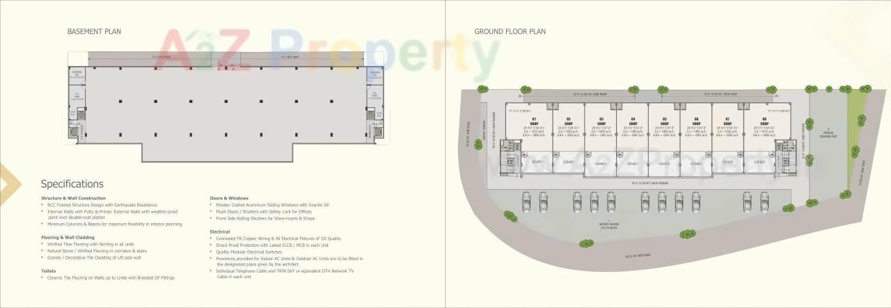 Layout of real estate project Golden Icon located at Jetalpur, Vadodara, Gujarat