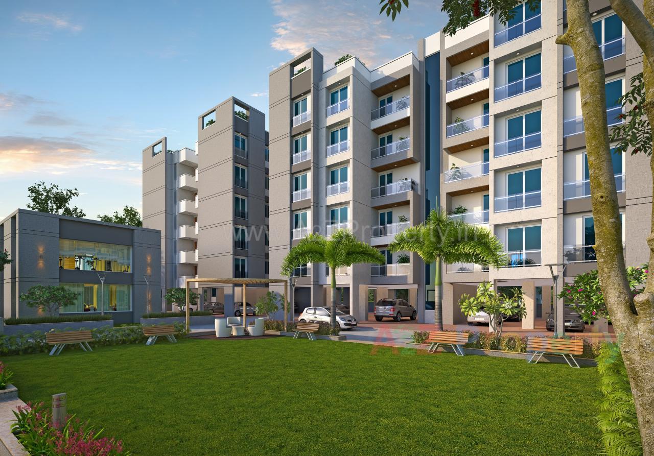 3D Elevation of real estate project Golden Icon located at Bhayli, Vadodara, Gujarat