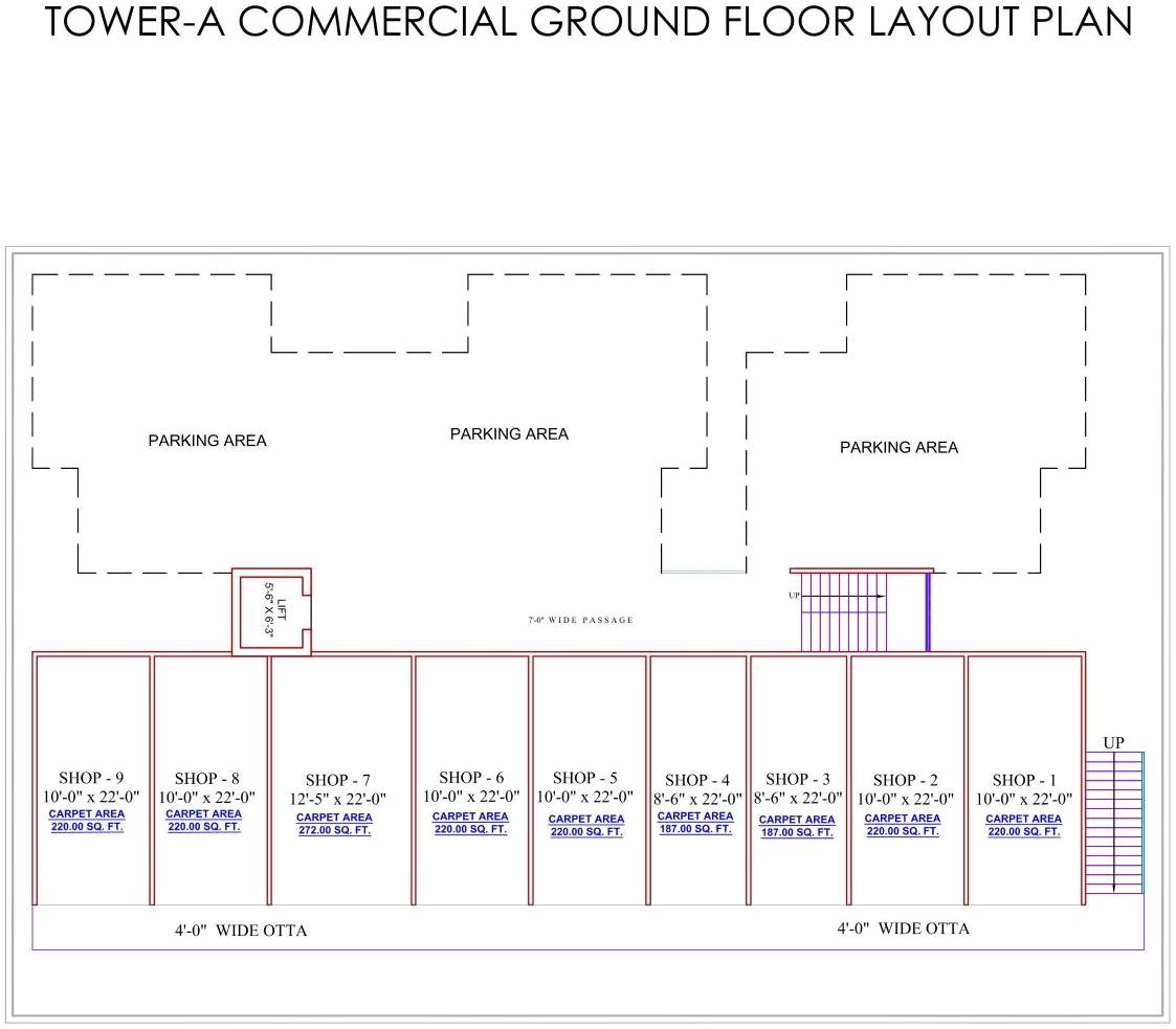 Layout of real estate project Golden Icon located at Bhayli, Vadodara, Gujarat