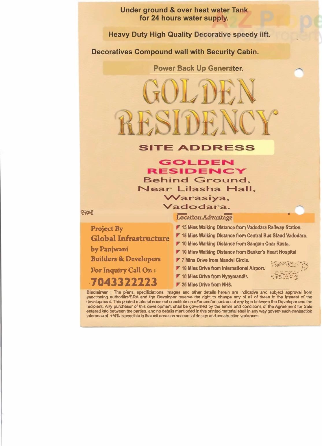  of real estate project Golden Residency located at Kasba, Vadodara, Gujarat